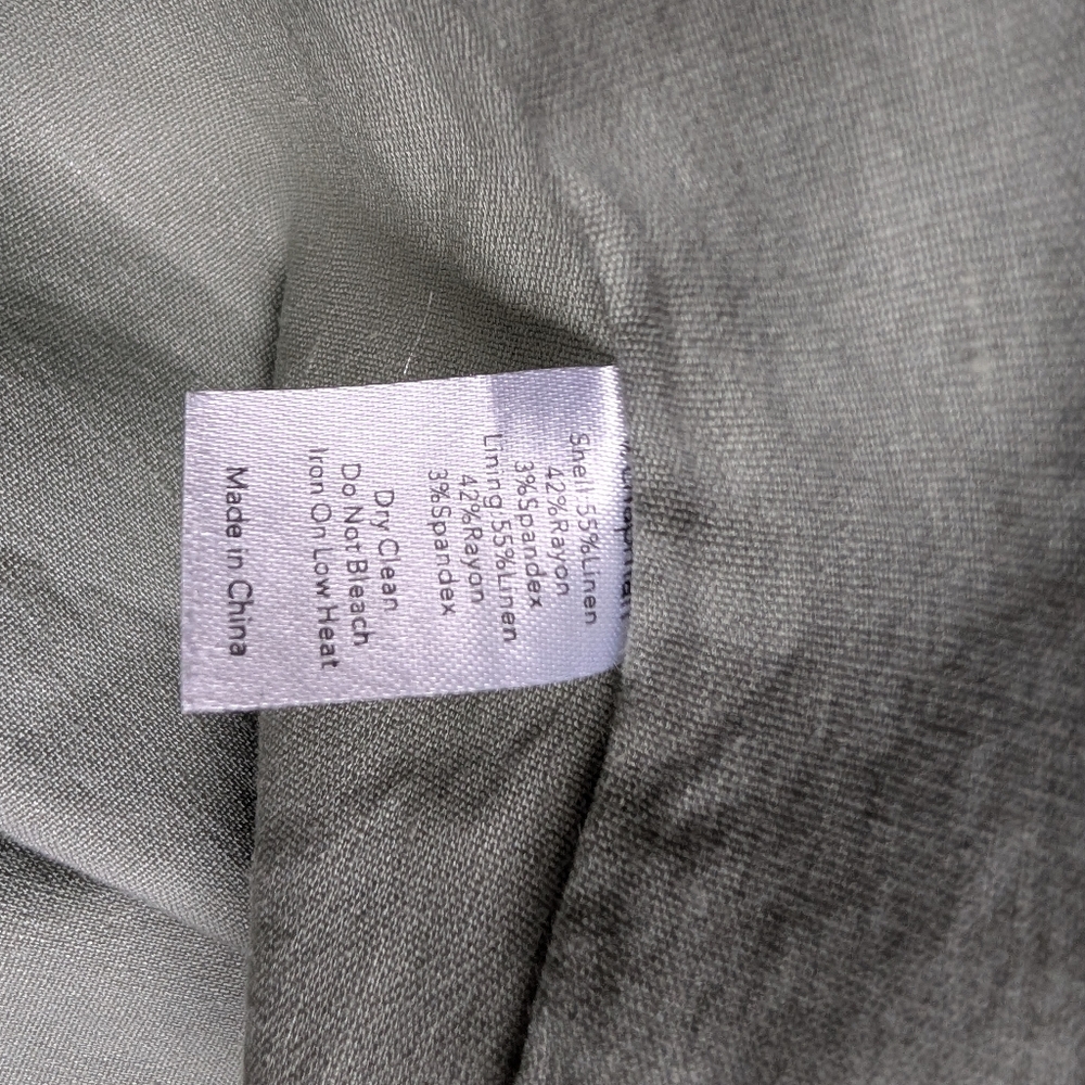V. Chapman Liliana Scallop Hem Strapless Sage Green Midi Dress Size 10 - Picture 6 of 7